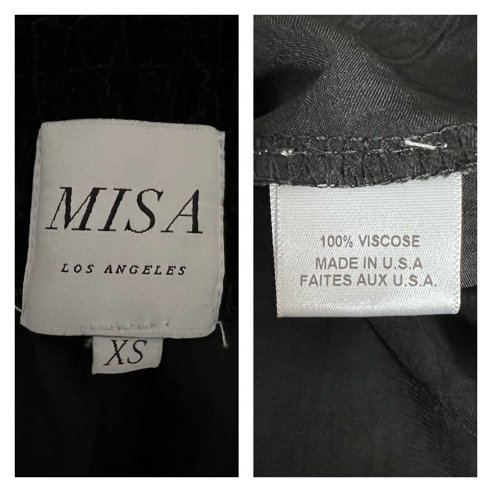 MISA Black Velvet Top & Skirt Set Size‎ XS High Neck Cocktail Witch Party Dress - Picture 4 of 12